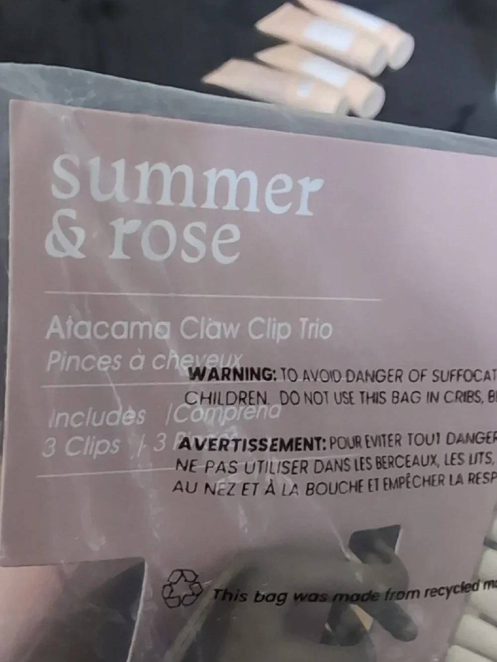 summer & rose Brown and Cream Hair Clip Set